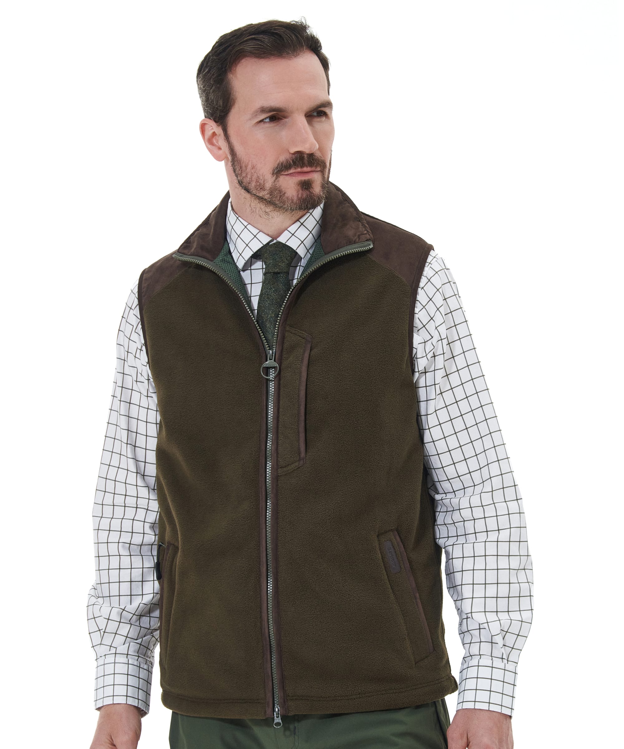 Waistcoat Zip Barbour Gilets Mens Olive Men's Barbour Active