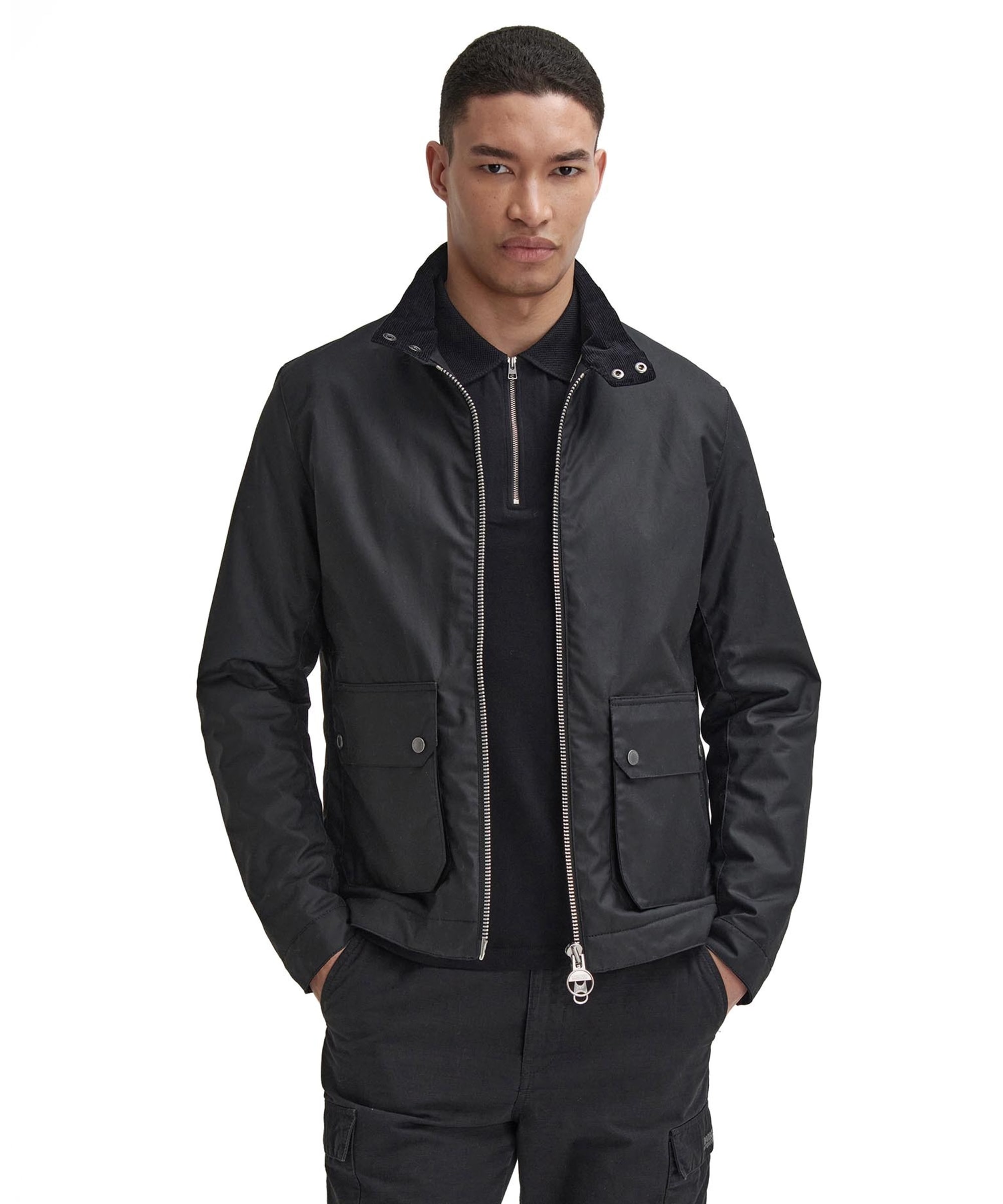 バッジ付き】Barbour international jacket 46