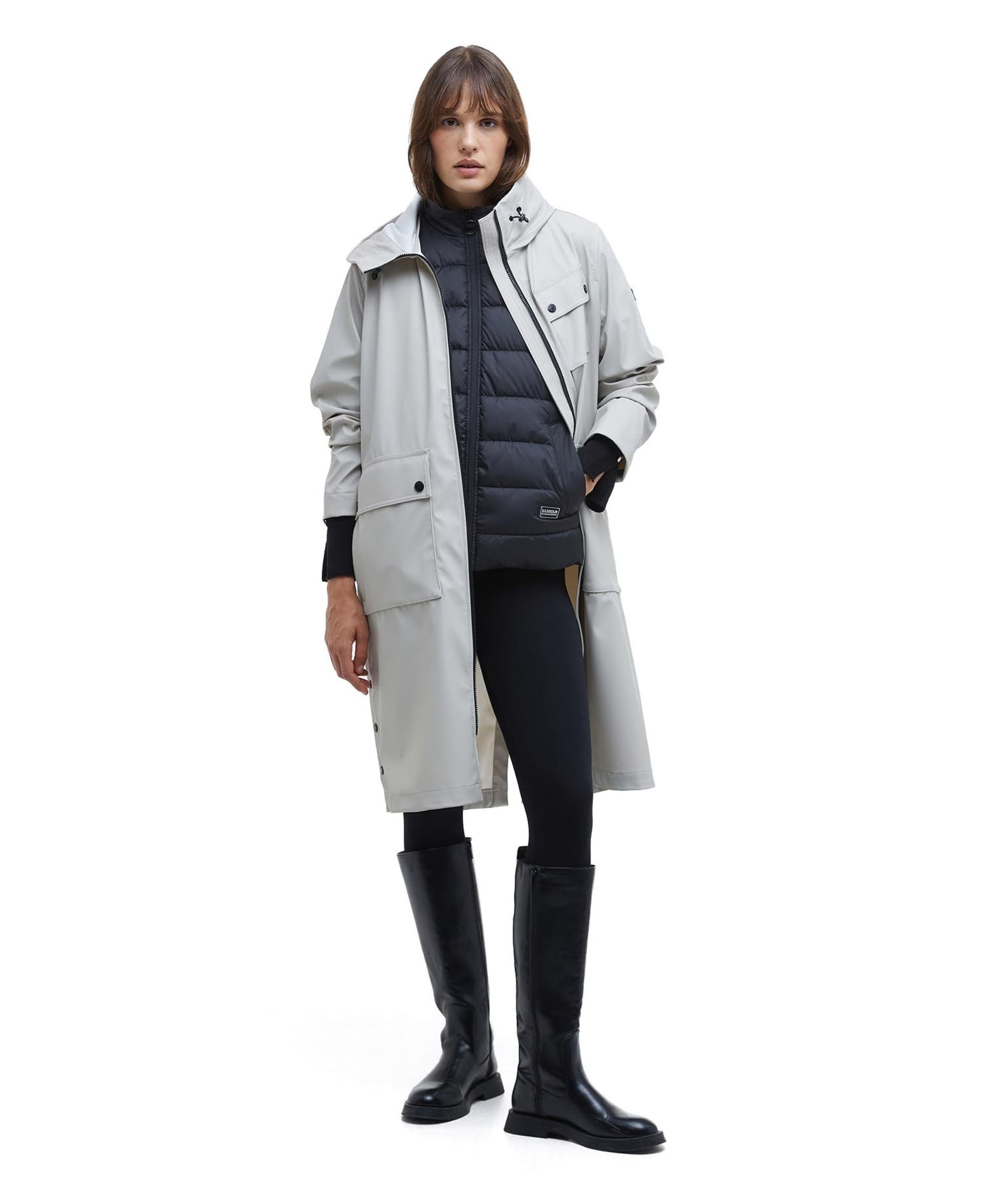 Coat Barbour International Womens Silver Barbour International