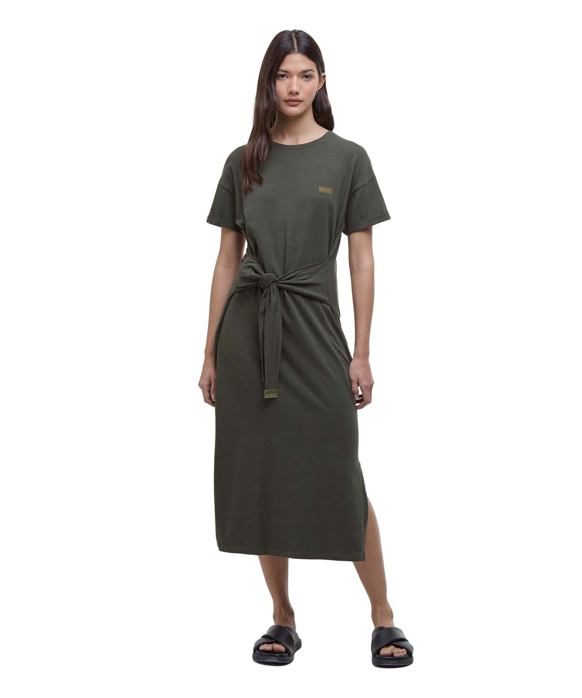 green emerald velvet dress Barbour Birch Dress