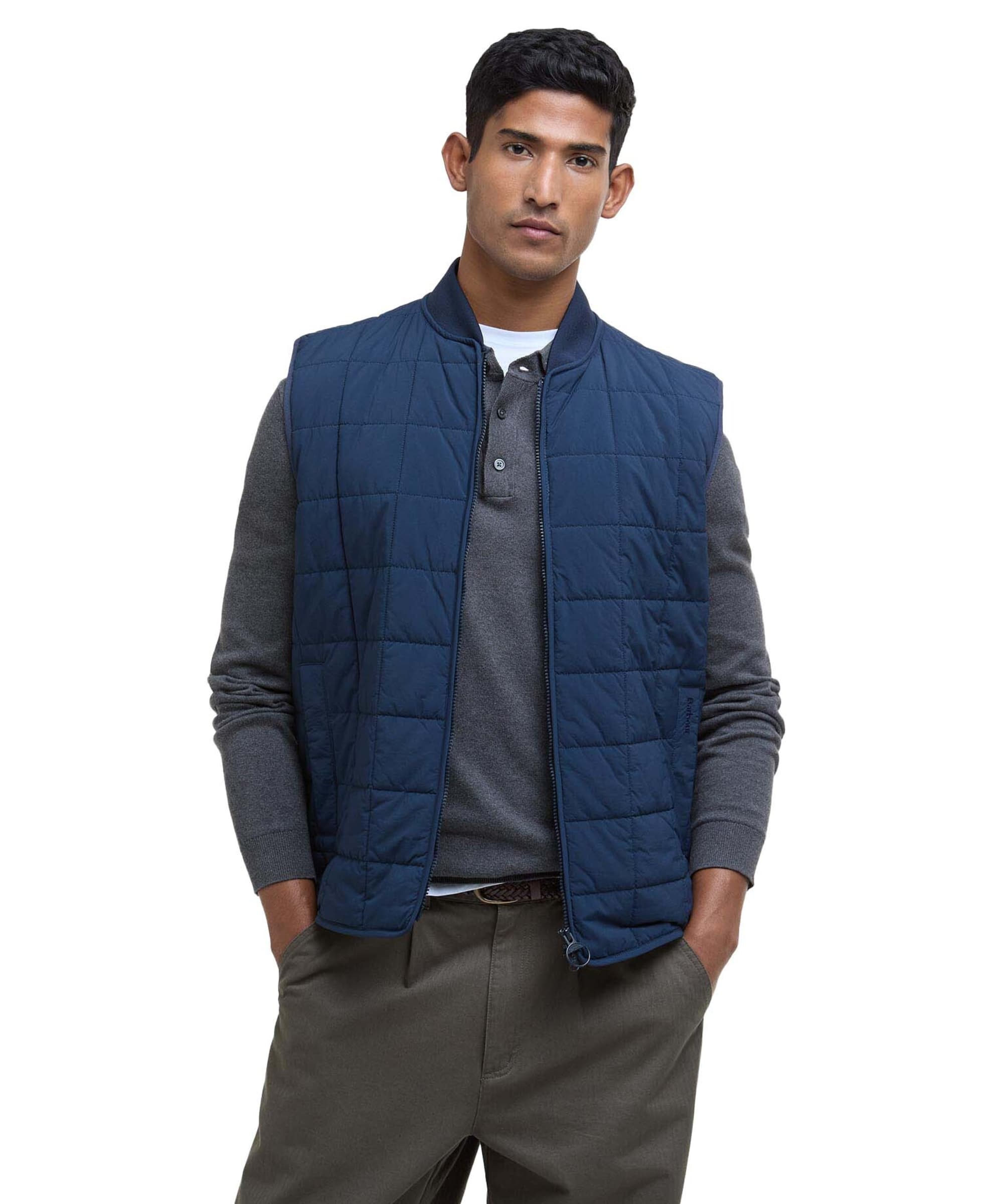 Quilted Vest Blue Barbour Gilet Barbour Trekker Gilet Mens XL Blue