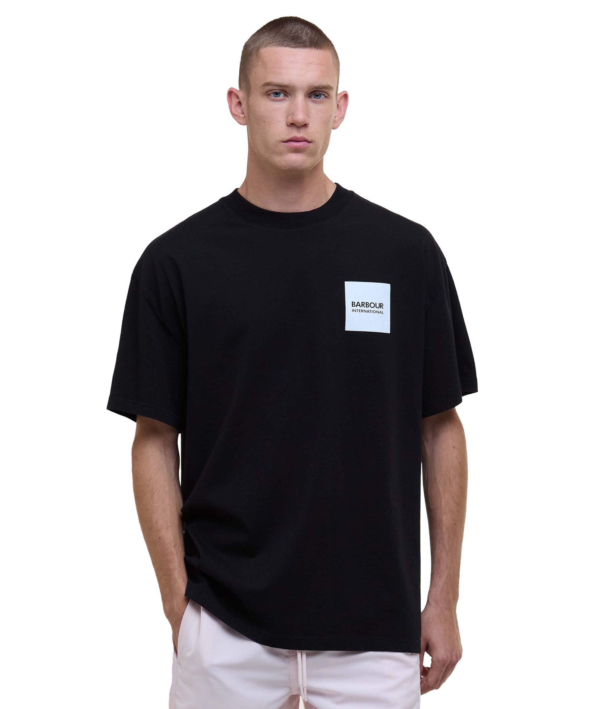 Men's Barbour International Micro Block Graphic Oversized T-Shirt