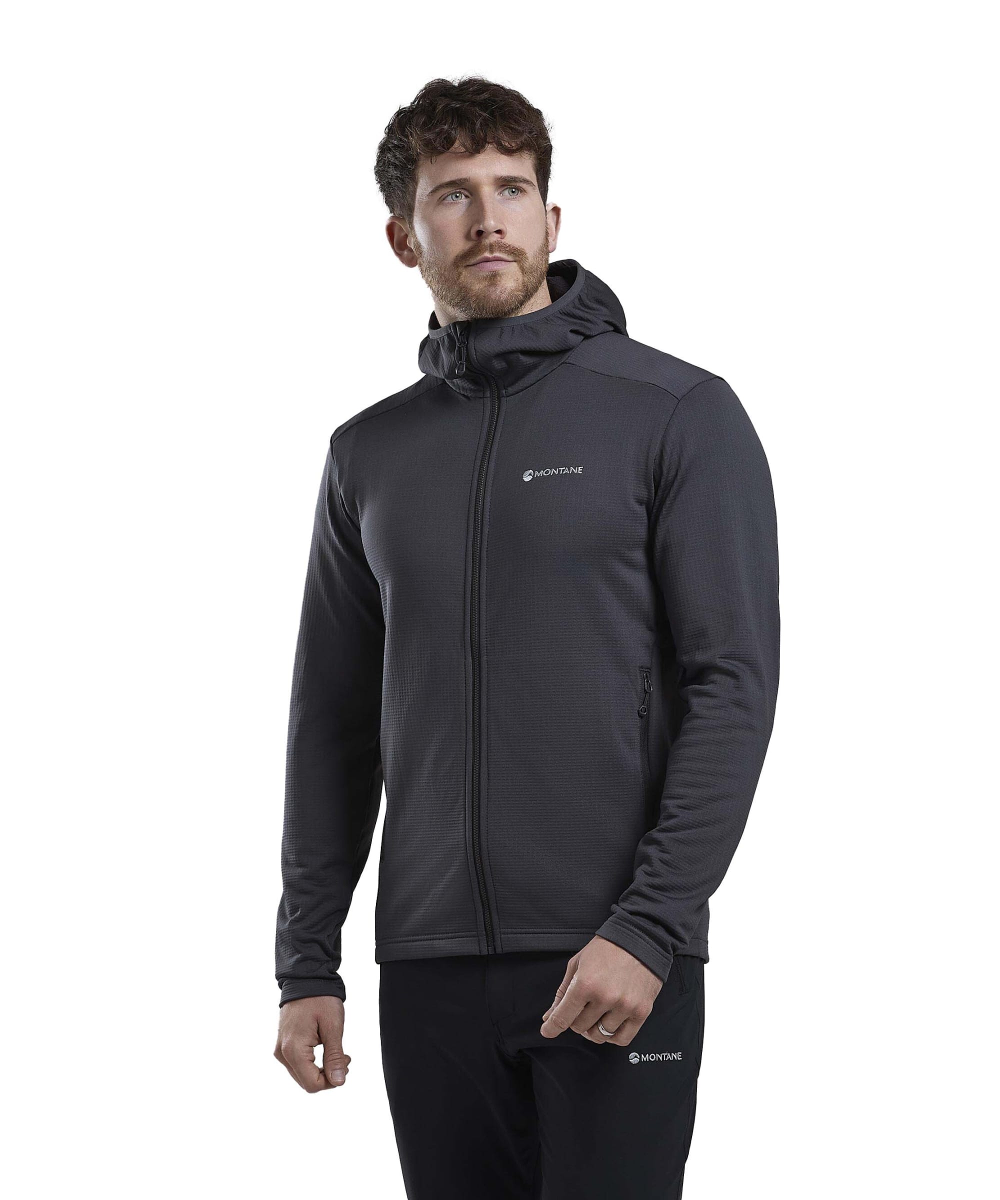 View Mens Montane Protium Hooded Fleece Jacket Midnight Grey UK S information