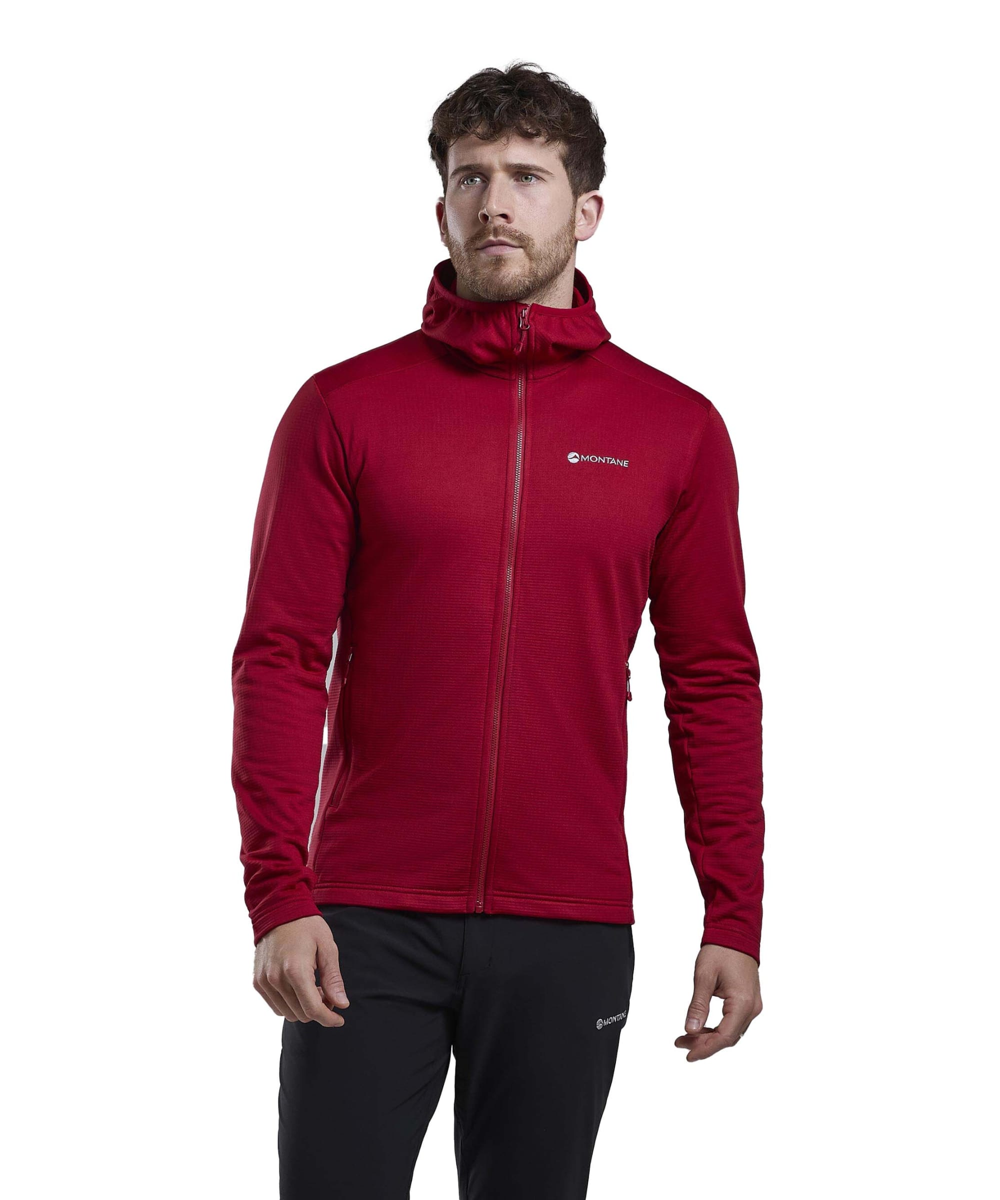 View Mens Montane Protium Hooded Fleece Jacket Acer Red UK S information