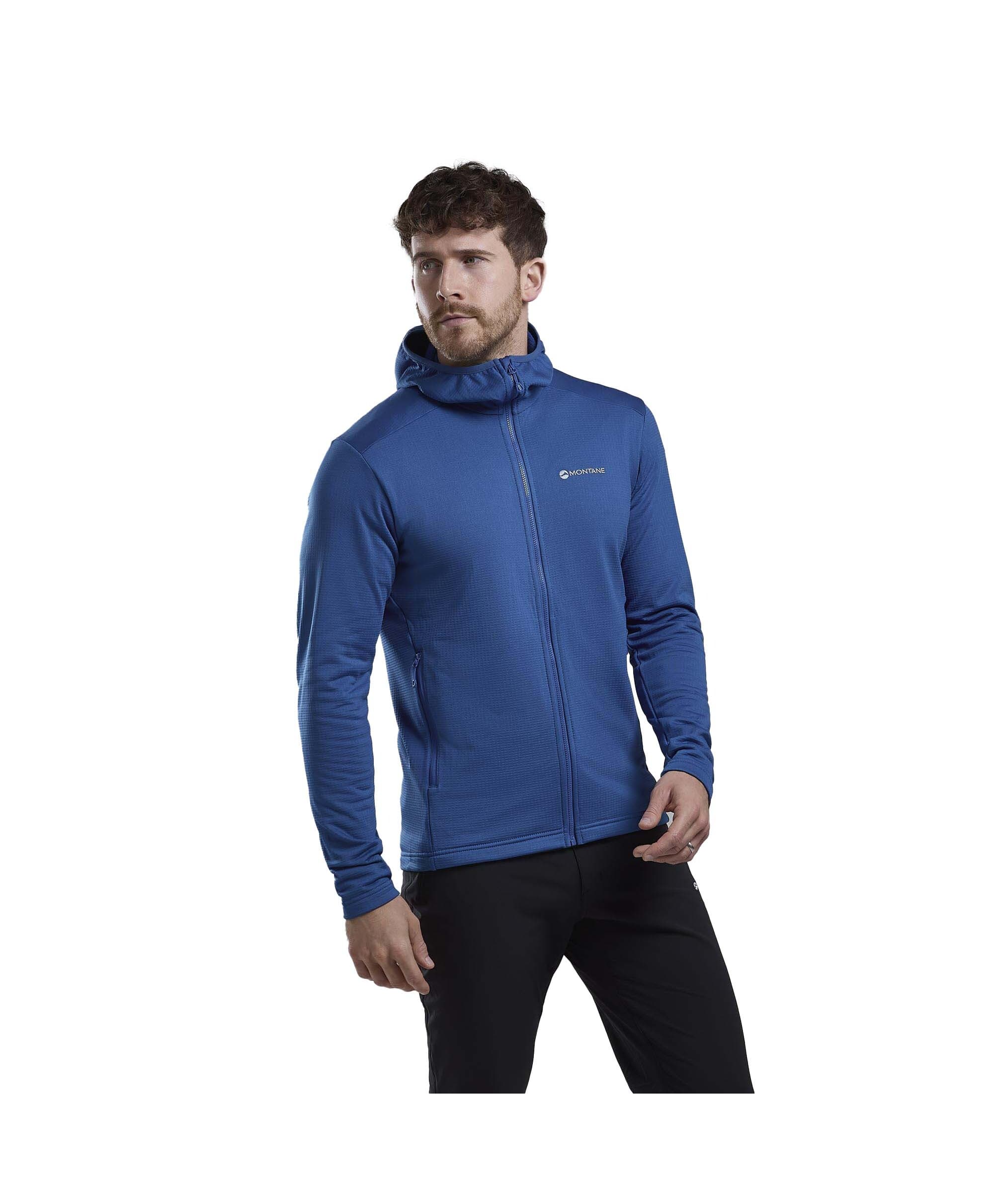 View Mens Montane Protium Hooded Fleece Jacket Neptune Blue UK S information