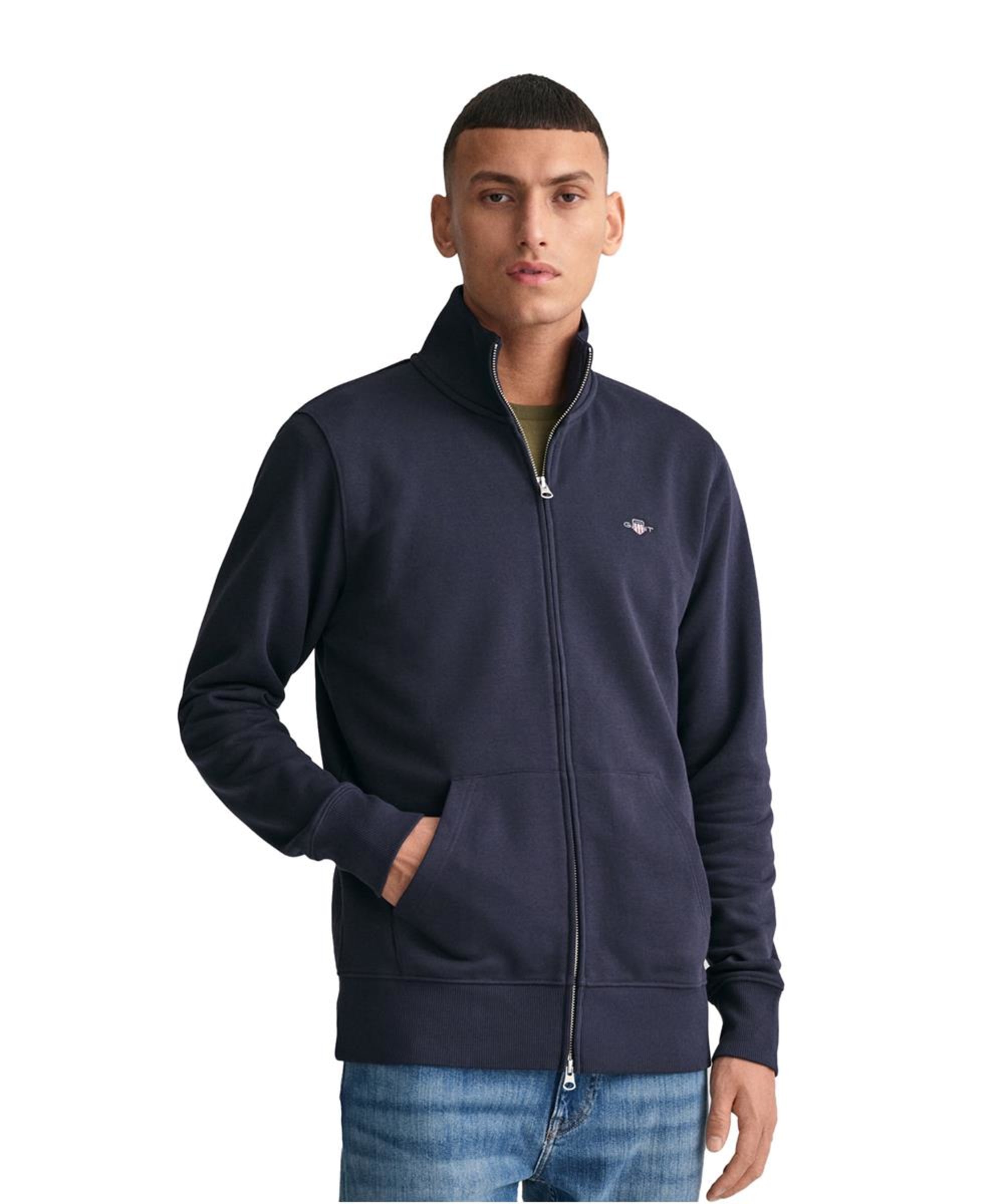 Gant Boys Self-Design Full Sleeves Round Neck Sweater