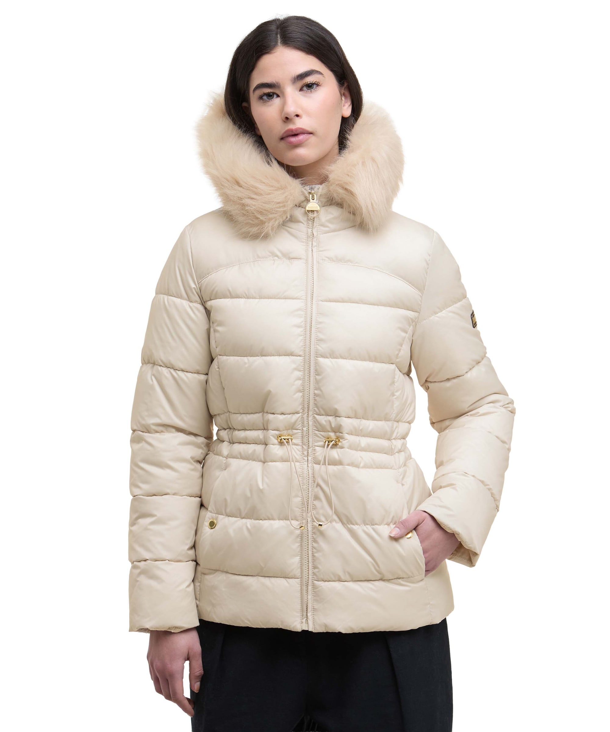 Womens Barbour International Cher Puffer Jacket Beige main image 1
