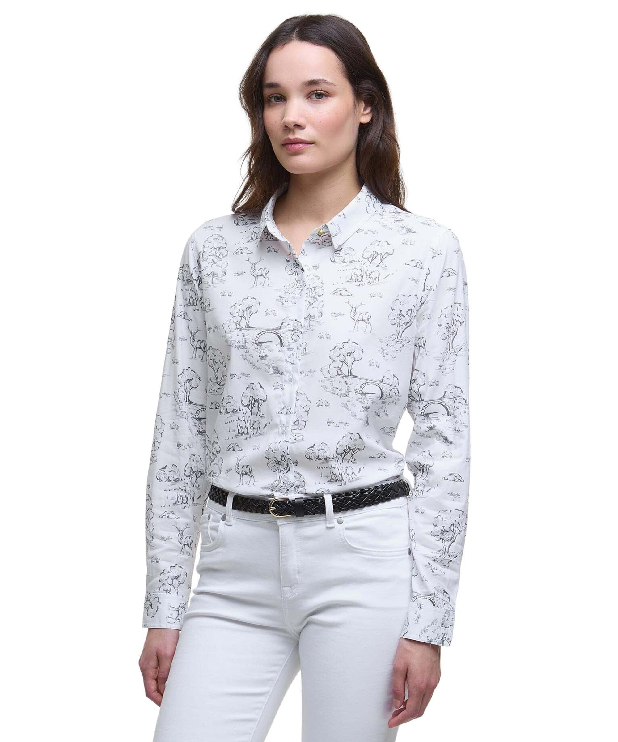 (取寄) バブアー レディース サファリ シャツ Barbour women Safari Shirt Floral Print Barbour Safari Shirt | Elm Of Burford