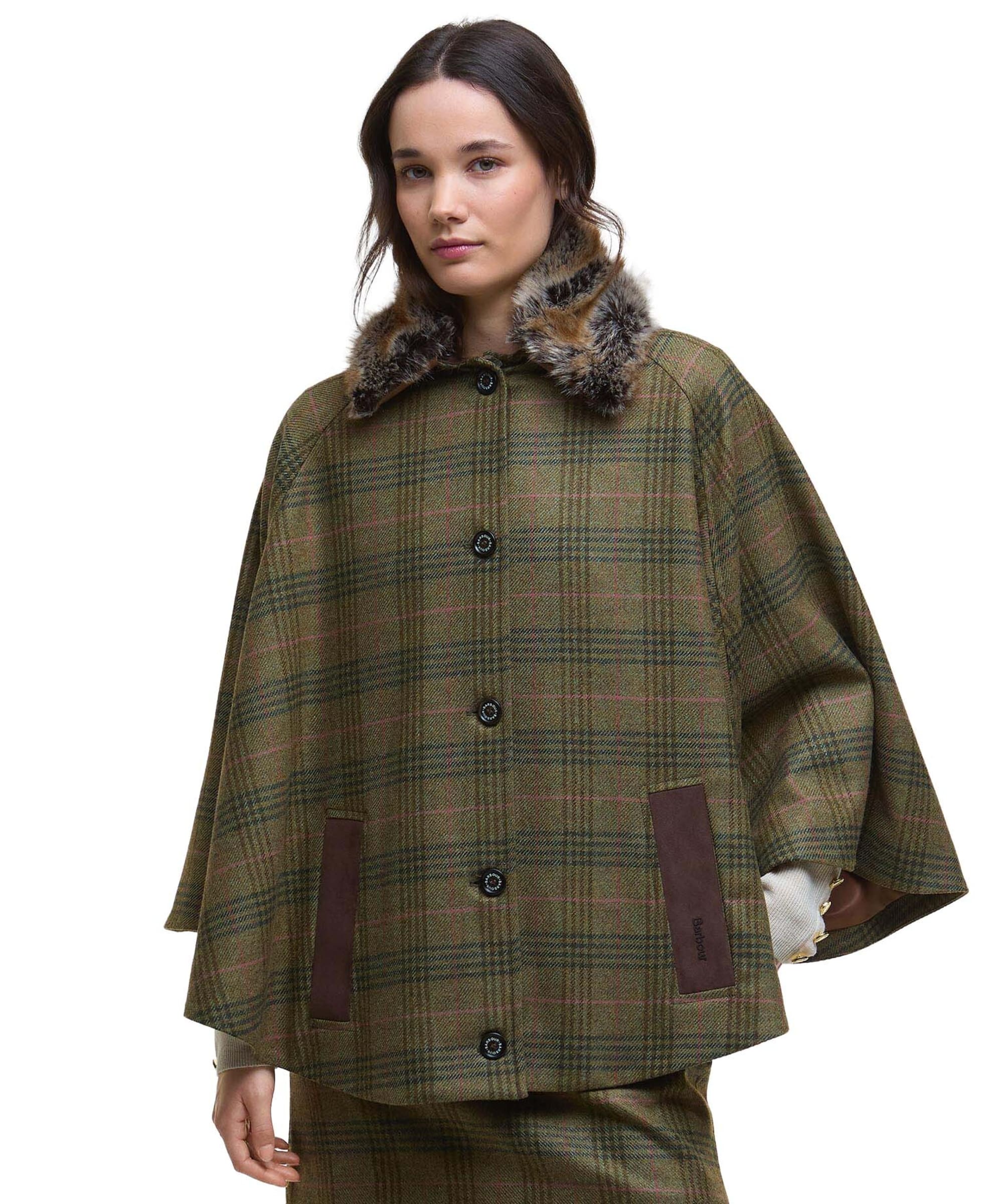 Women's Barbour Flax Lily Wool Cape