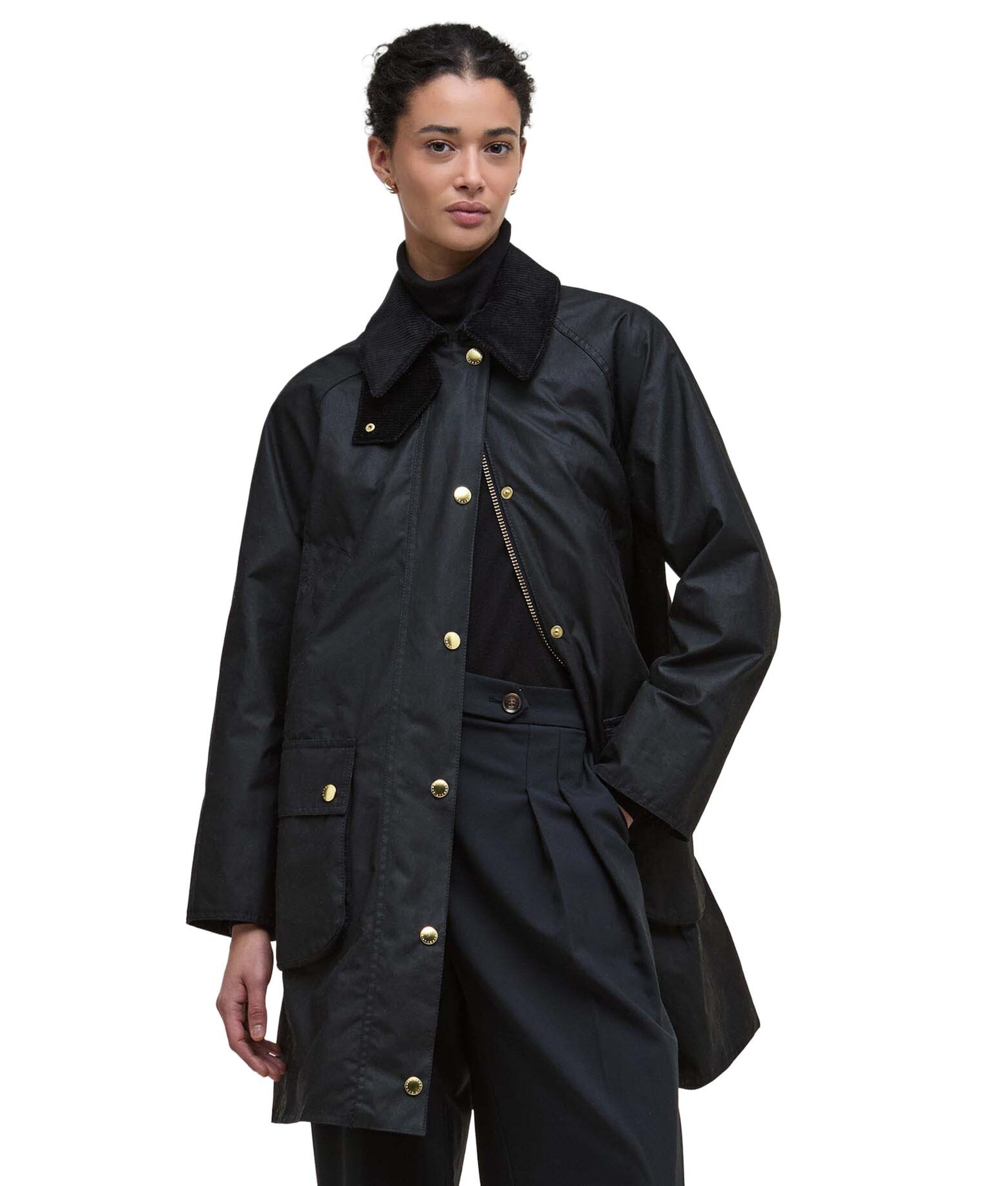 Women's Barbour Long Beadnell Waxed Jacket