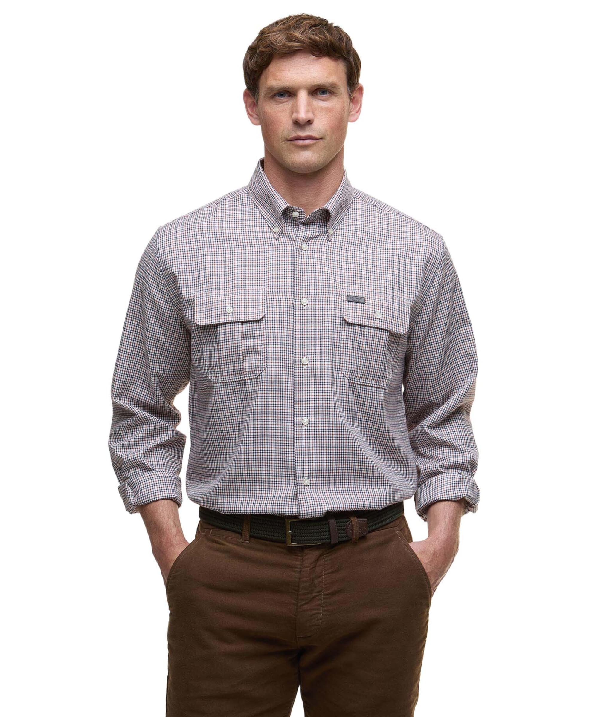Men's Barbour Fenn Regular Thermo Weave Gingham Shirt