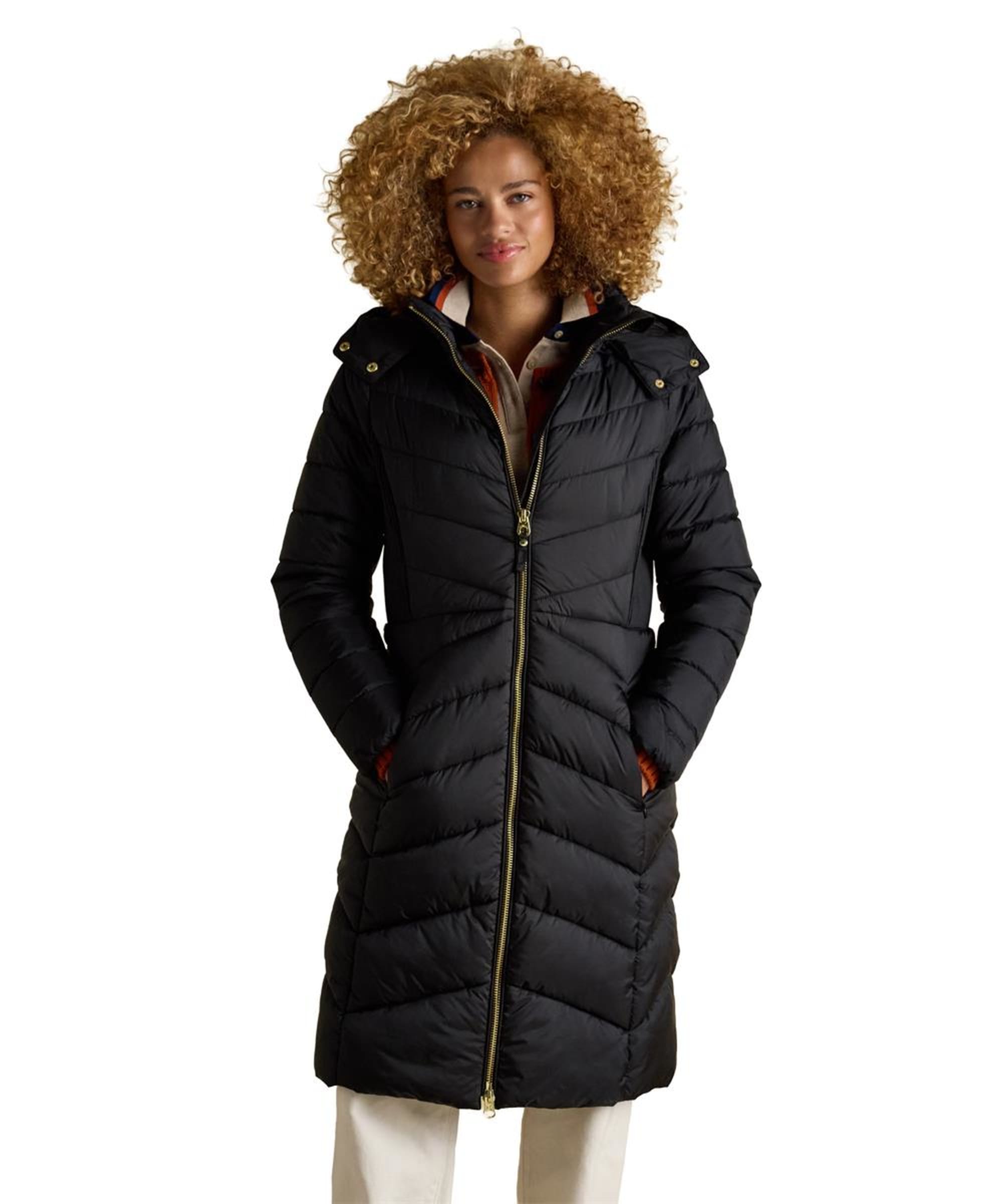 Women's Joules Pembury Showerproof Longline Quilted Jacket