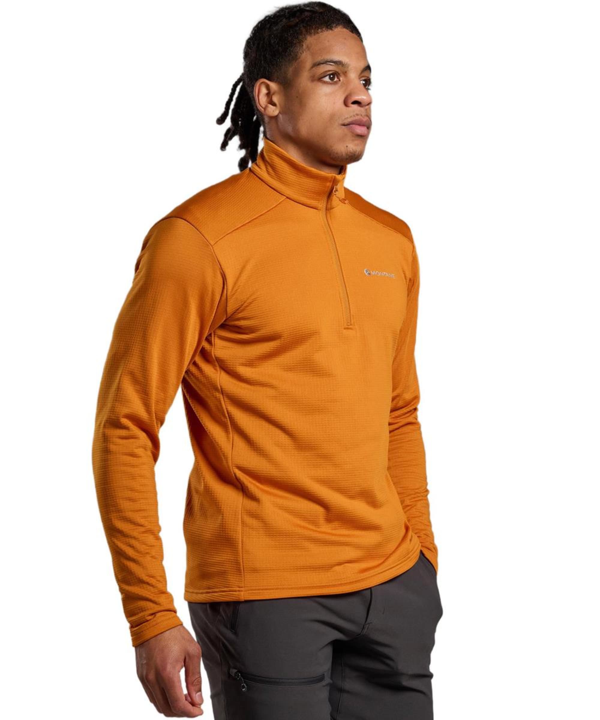 View Mens Montane Protium HalfZip PullOn Mid Layer Amber UK L information