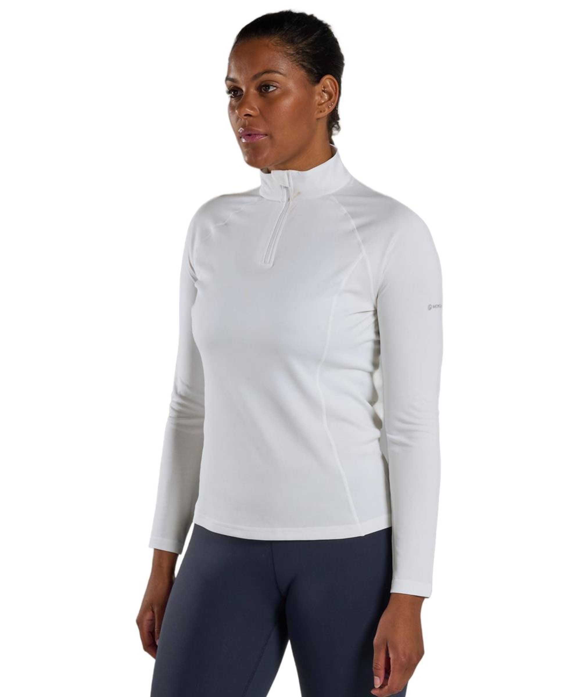 View Womens Montane Dart Long Sleeve Zip Neck Top Powder UK 6 information