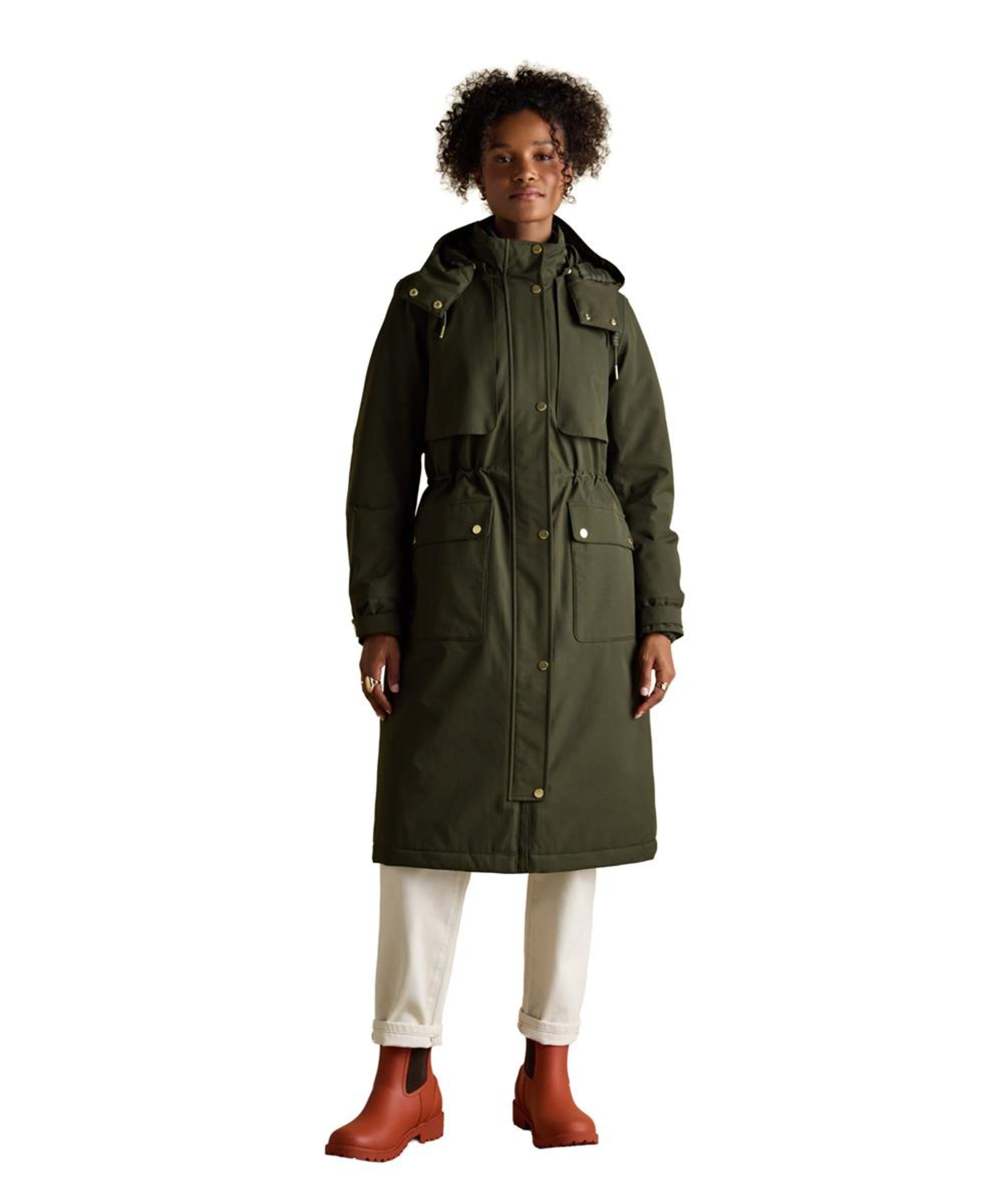 Women's Joules Warmwell Showerproof Fleece Lined Raincoat