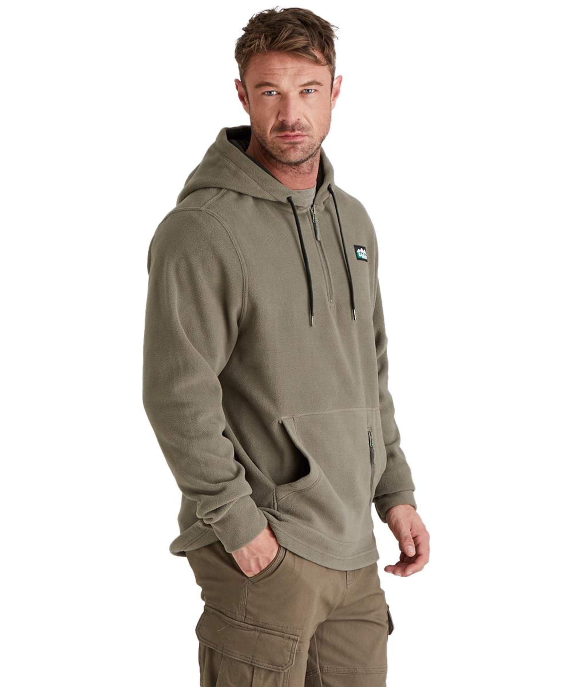 View Mens Ridgeline Ballistic Long Sleeved Fleece Hoodie Smokey Olive UK 4XL information