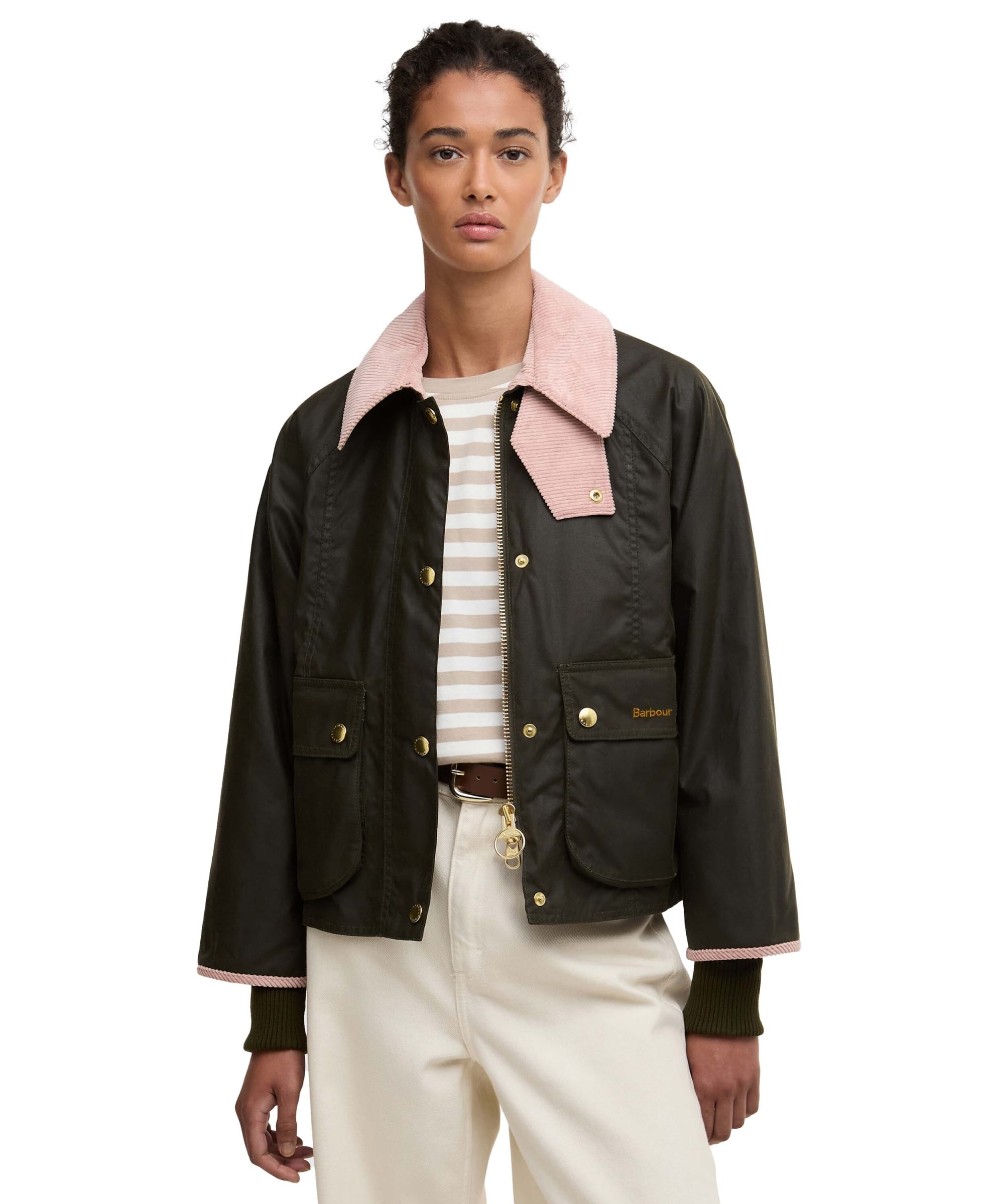 値下げ!Barbour cropped beadnell wax jacket 450890.jpg