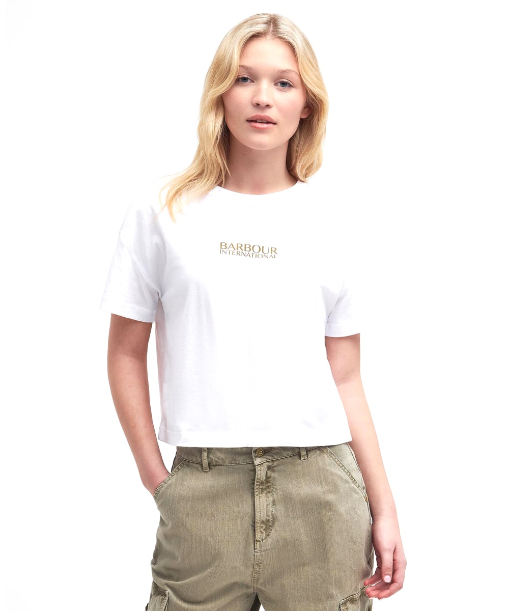 Barbour t shirt white clearance