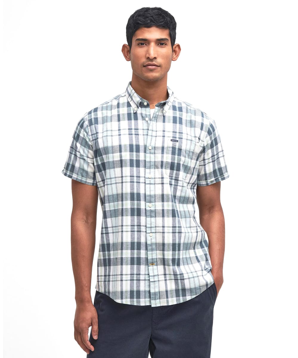 Men s Barbour Alford Tailored Short Sleeve Checked Shirt