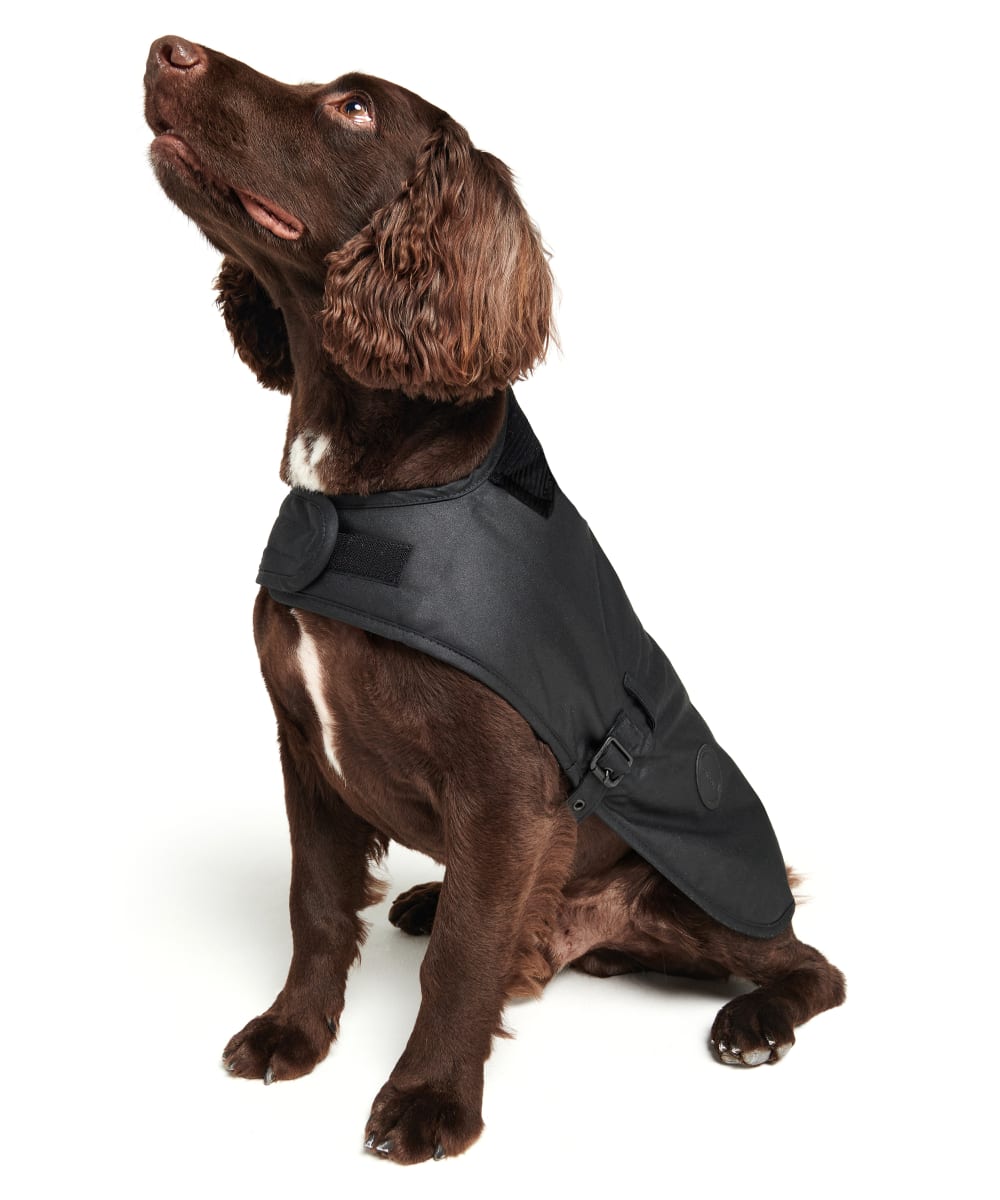 Barbour waxed cotton dog jacket new arrivals