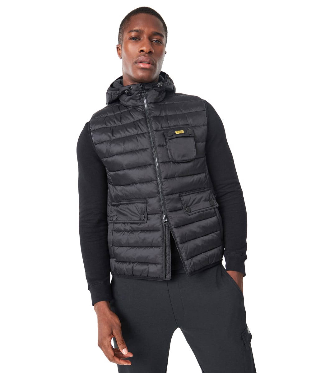 Men s Barbour International Ousten Hooded Gilet