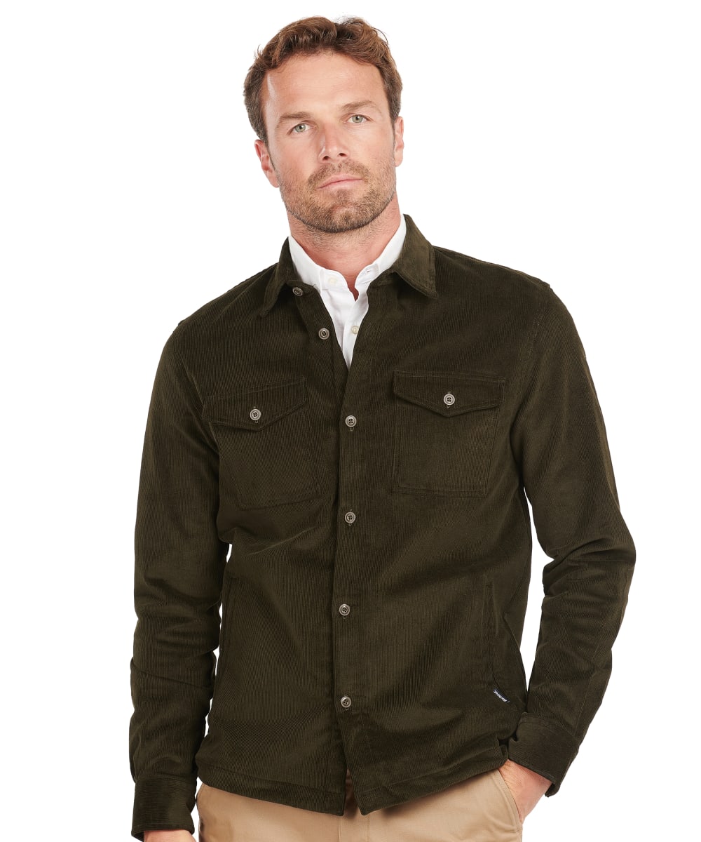 Barbour cord overshirt on sale