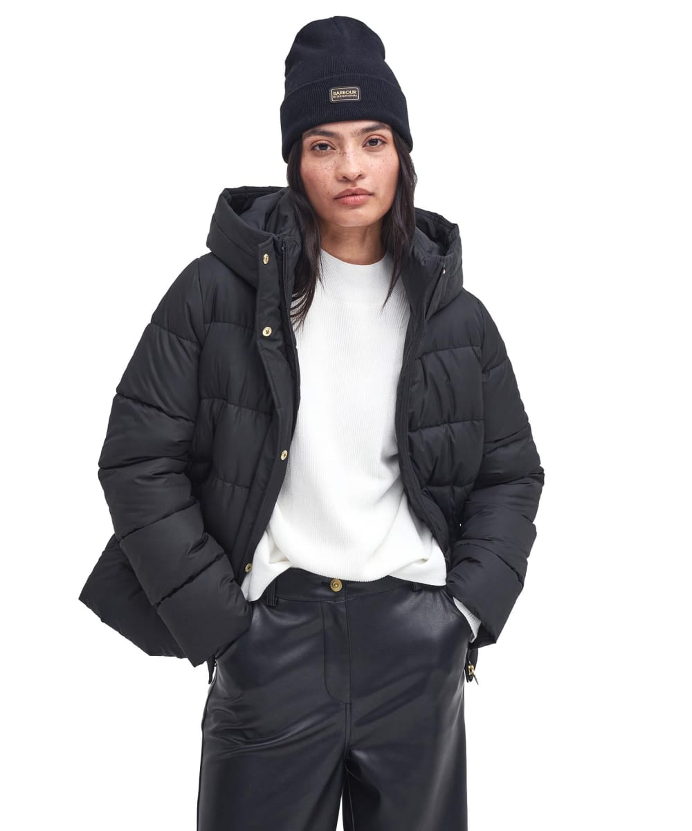Warm womens puffer jacket top