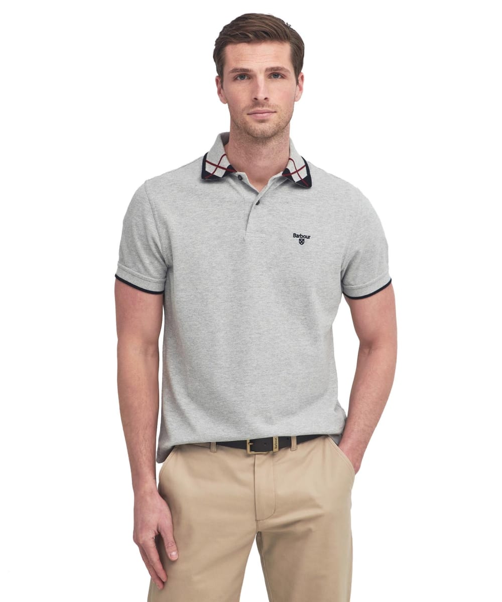 Barbour grey polo shirt hot sale