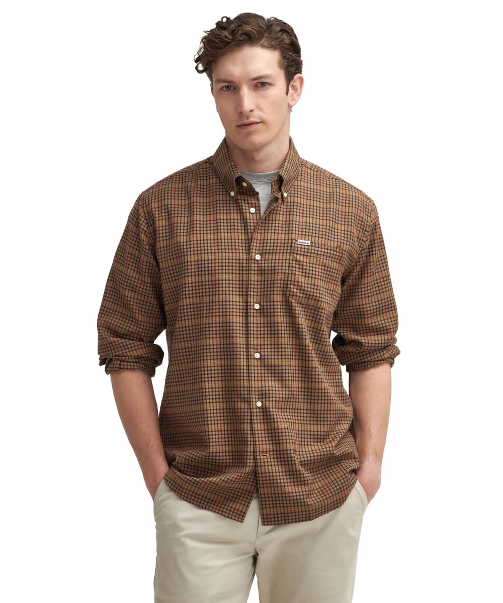 View Mens Barbour Henderson Thermo Weave Shirt Stone UK S information