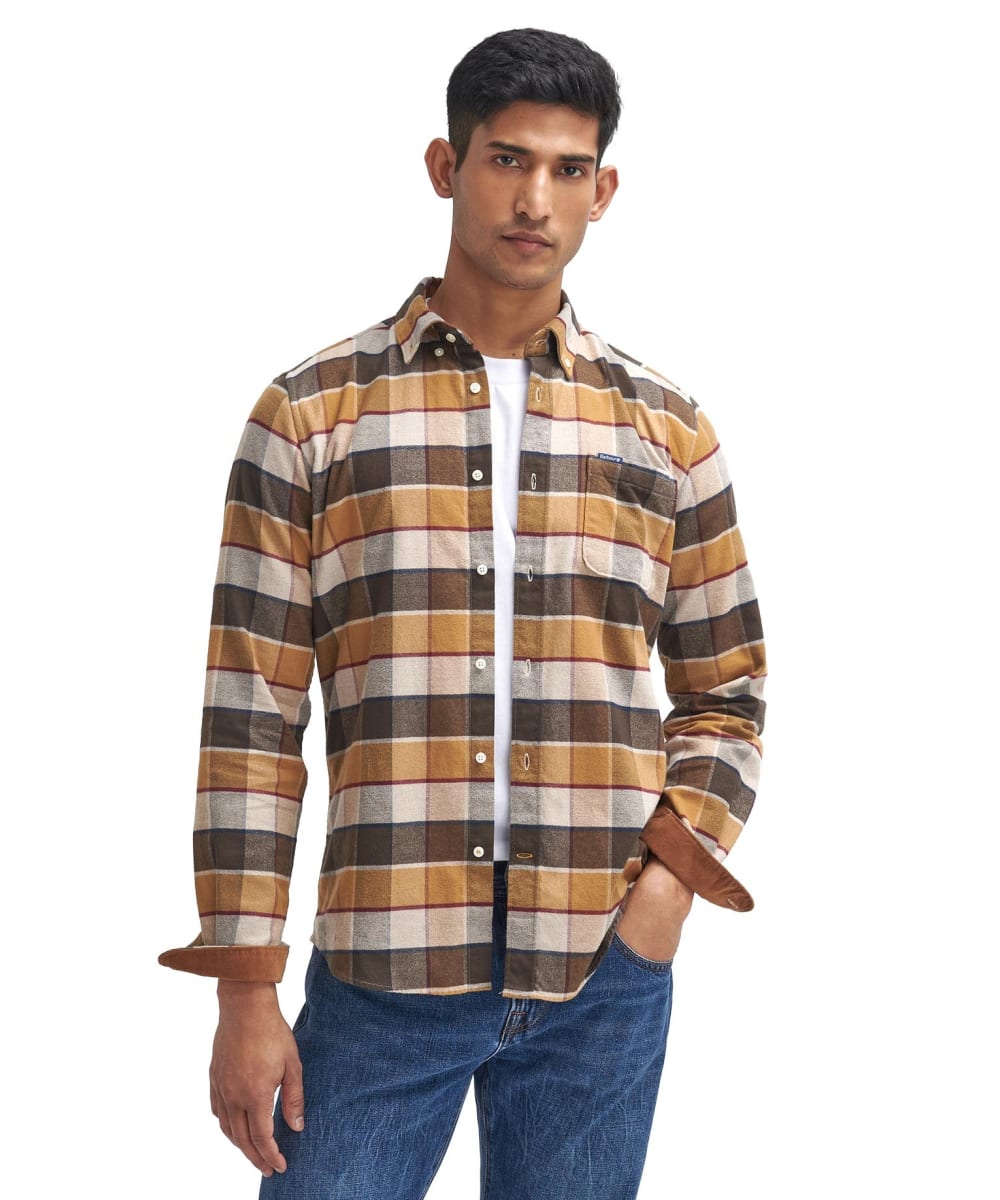 View Mens Barbour Valley Tailored Shirt Brown UK S information