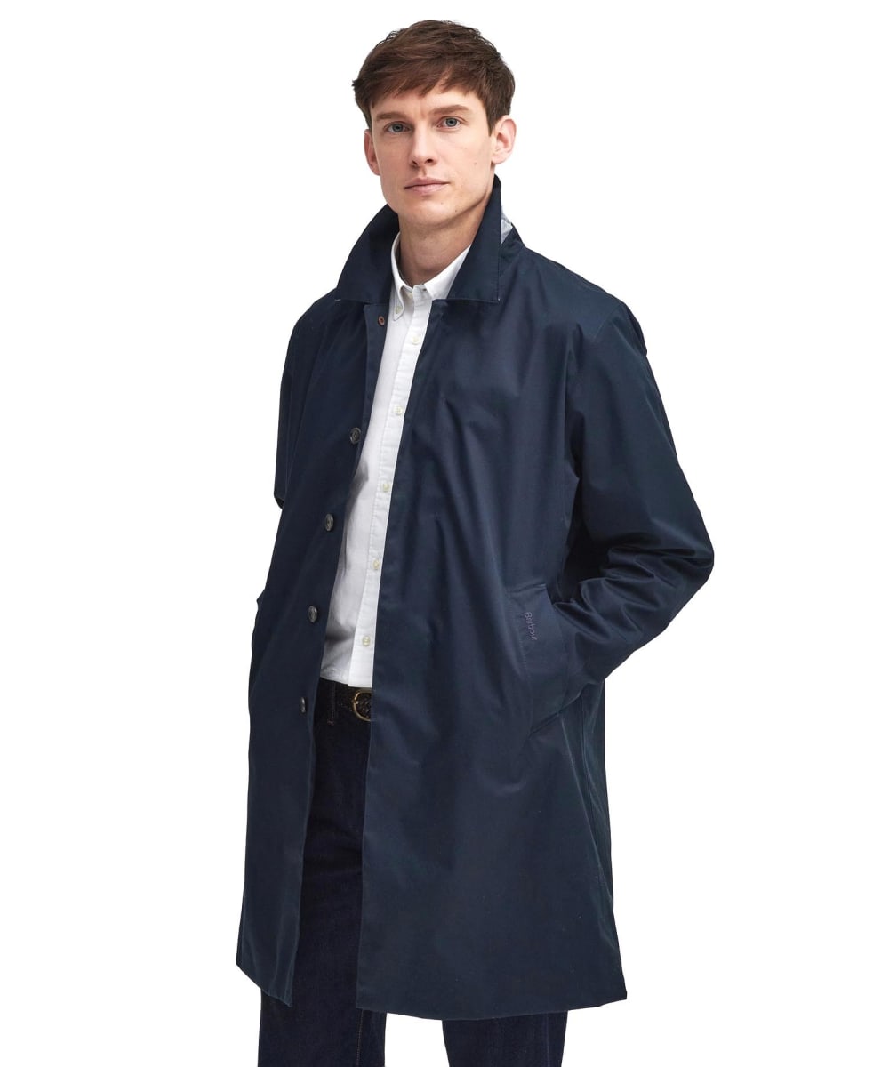 Barbour navy waterproof jacket cheap