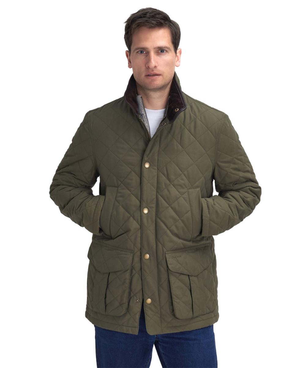 Barbour mens green jacket sales