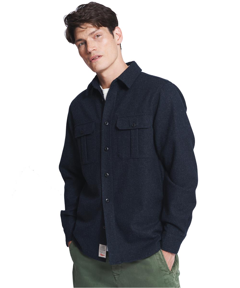 Mens navy overshirt jacket clearance