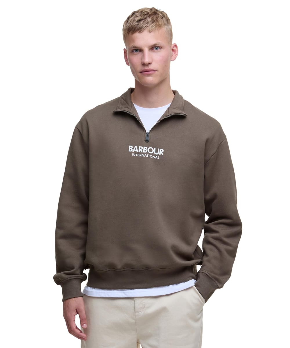 Men s Barbour International Formula Oversized Half Zip Sweatshirt