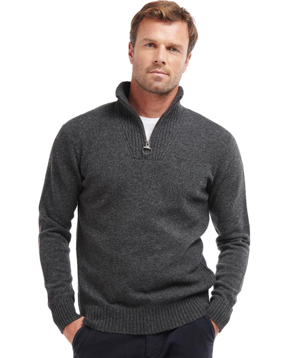 Men s Barbour Essential Wool Half Zip Sweater