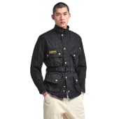 Barbour international belted wax jacket top
