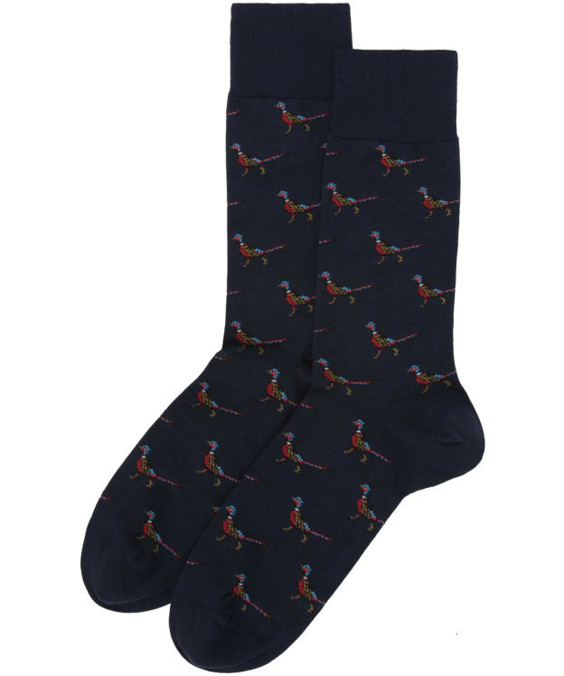Men's Barbour Mavin Socks - Navy / Pheasant