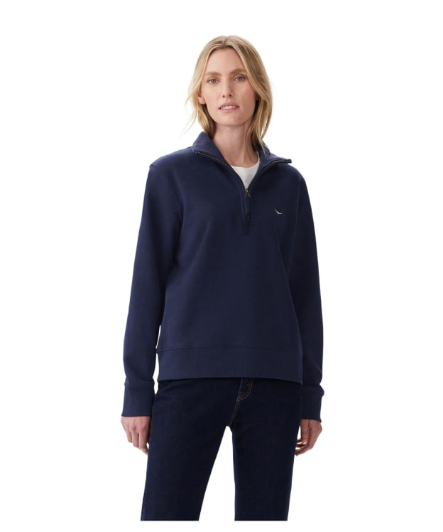 Women's R.M. Williams Trickett Quarter Zip Sweater - Navy