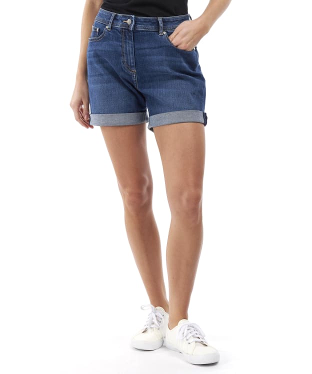 Women's Barbour Maddison Denim Short - Authentic Wash