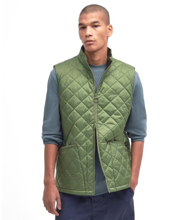 Men's Barbour Monty Gilet - Pea Green