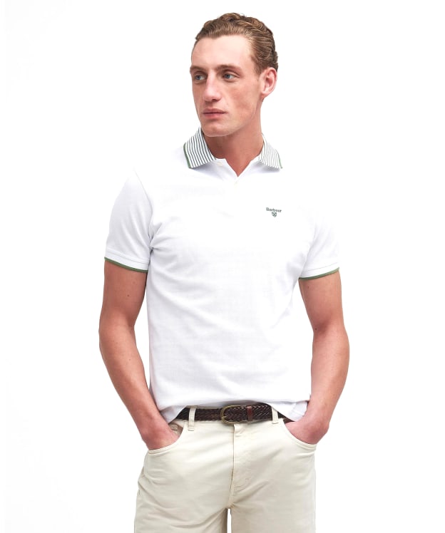 Men's Barbour Denwick Polo Shirt - White