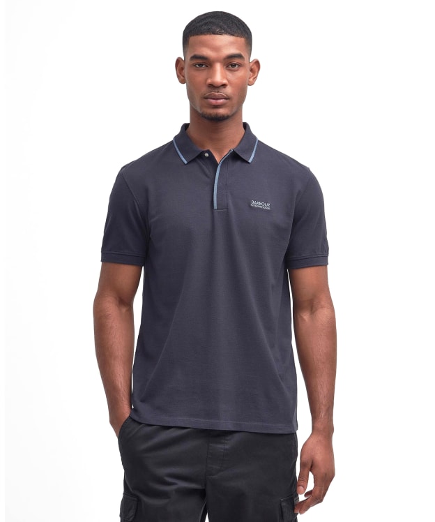 Men's Barbour International Daytona Tipped Polo Shirt - Dark Navy