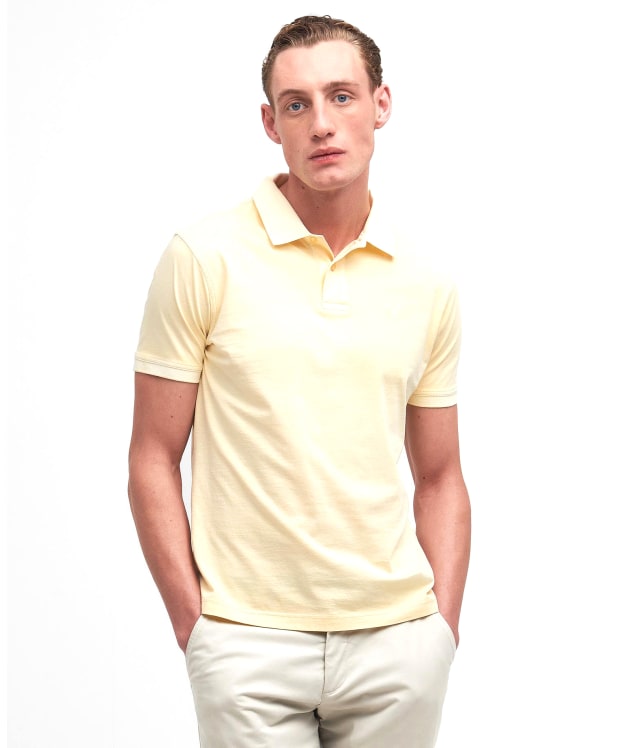 Men's Barbour Terra Dye Polo Shirt - Yellow Haze