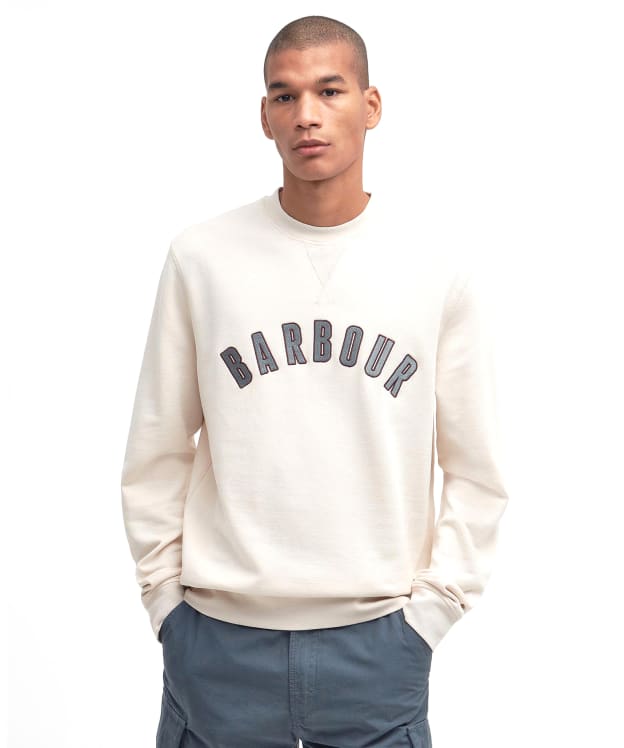 Men's Barbour Danby Logo Crew Neck Sweatshirt - Rainy Day