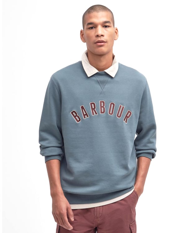 Men's Barbour Danby Logo Crew Neck Sweatshirt - Dark Slate