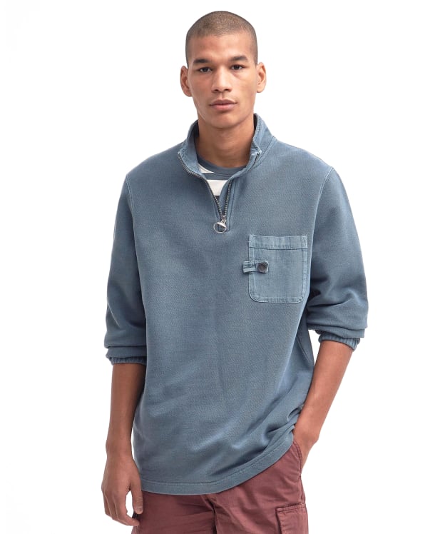 Men's Barbour Liverton Half Zip Sweatshirt - Dark Slate