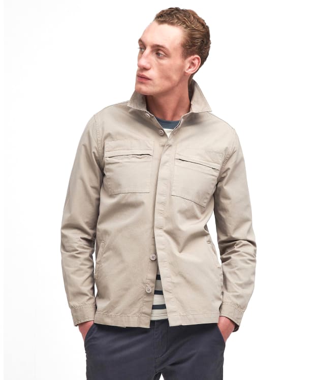 Men's Barbour Castlebay Garment Dyed Overshirt - Concrete