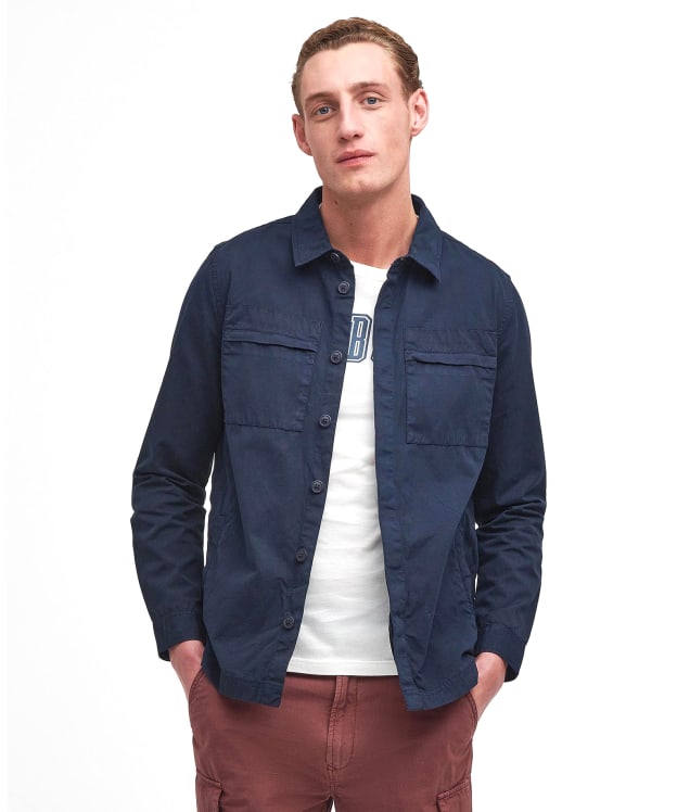 Men's Barbour Castlebay Garment Dyed Overshirt - Navy