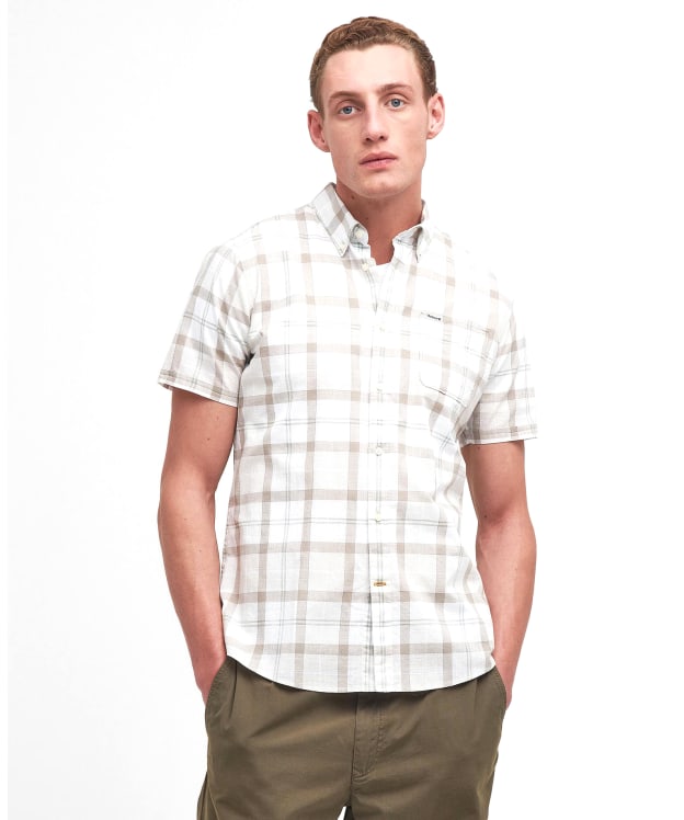 Men's Barbour Delton Short Sleeve Tailored Shirt - Saltmarsh Tartan