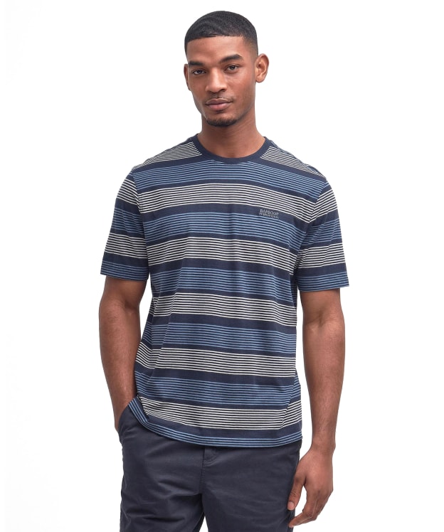 Men's Barbour International Putney Striped T-Shirt - Navy